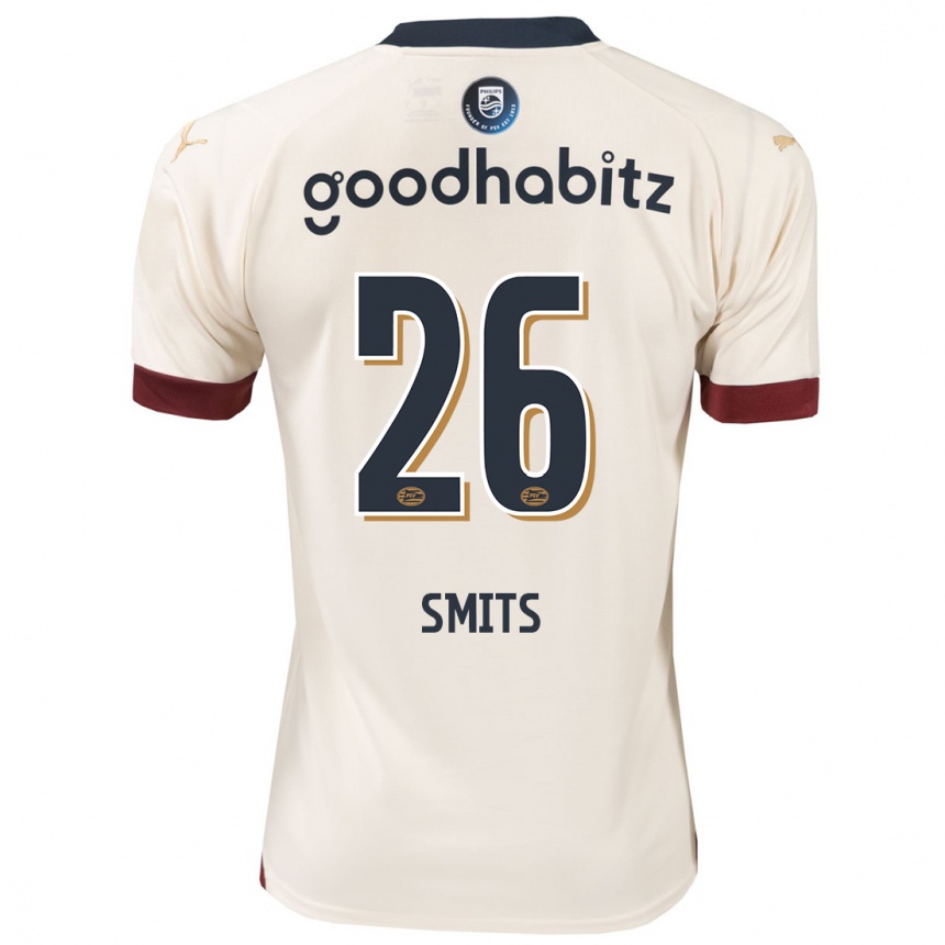 Men Football Eef Smits #26 Off-White Away Jersey 2023/24 T-Shirt