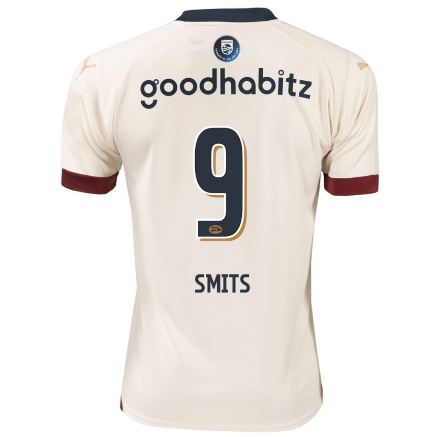 Men Football Joelle Smits #9 Off-White Away Jersey 2023/24 T-Shirt