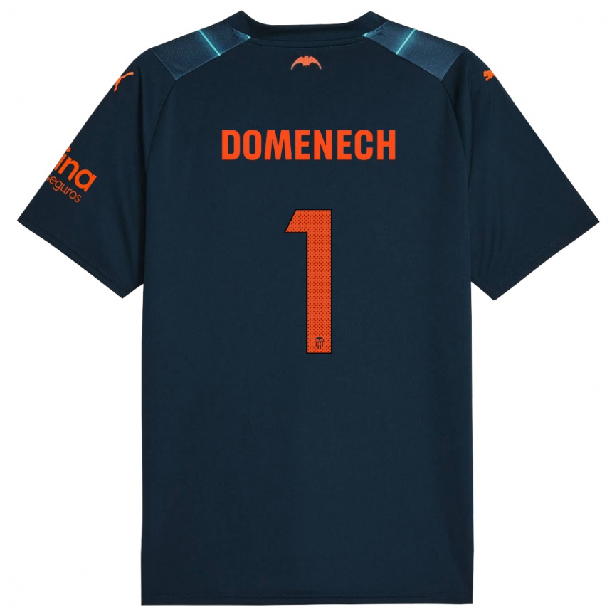 Men Football Jaume Doménech #1 Marine Blue Away Jersey 2023/24 T-Shirt