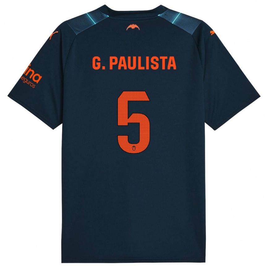 Men Football Gabriel Paulista #5 Marine Blue Away Jersey 2023/24 T-Shirt