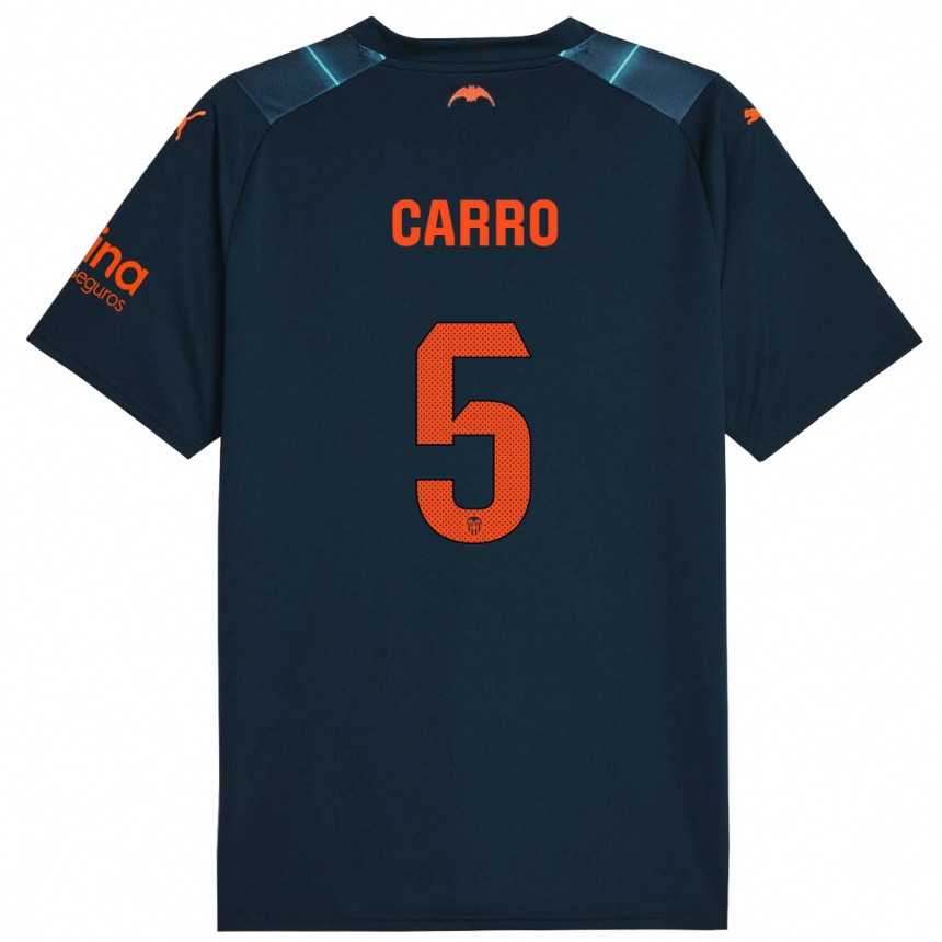 Men Football Marta Carro #5 Marine Blue Away Jersey 2023/24 T-Shirt