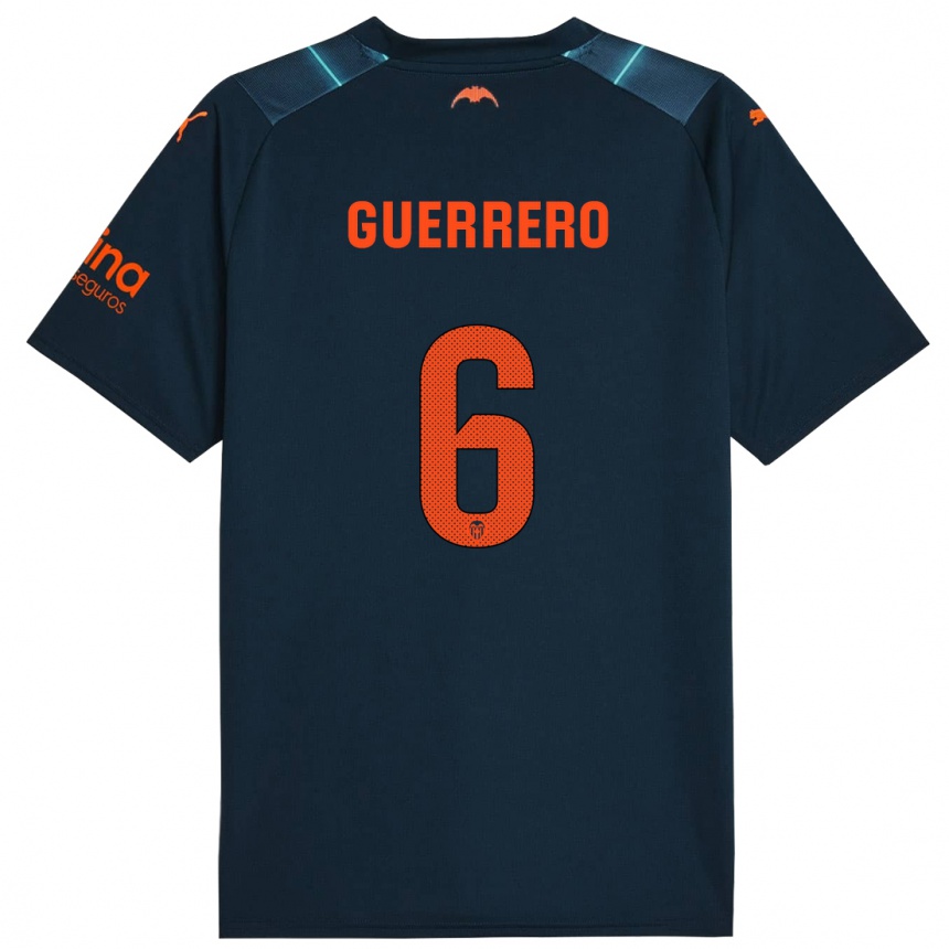 Men Football Paula Guerrero #6 Marine Blue Away Jersey 2023/24 T-Shirt