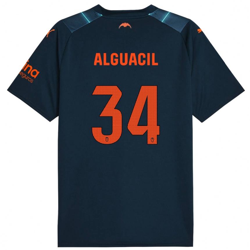 Men Football Ainhoa Alguacil #34 Marine Blue Away Jersey 2023/24 T-Shirt