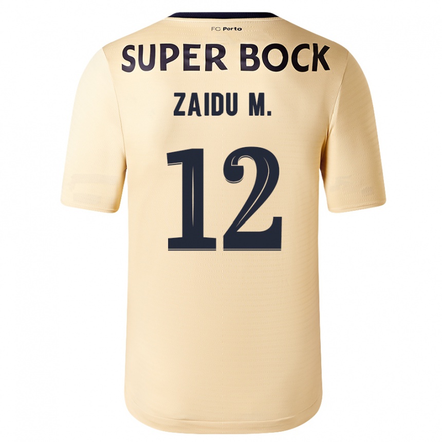 Men Football Zaidu #12 Beige-Golden Away Jersey 2023/24 T-Shirt