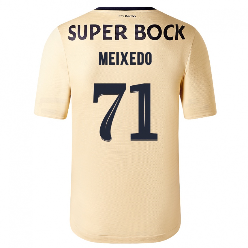 Men Football Francisco Meixedo #71 Beige-Golden Away Jersey 2023/24 T-Shirt