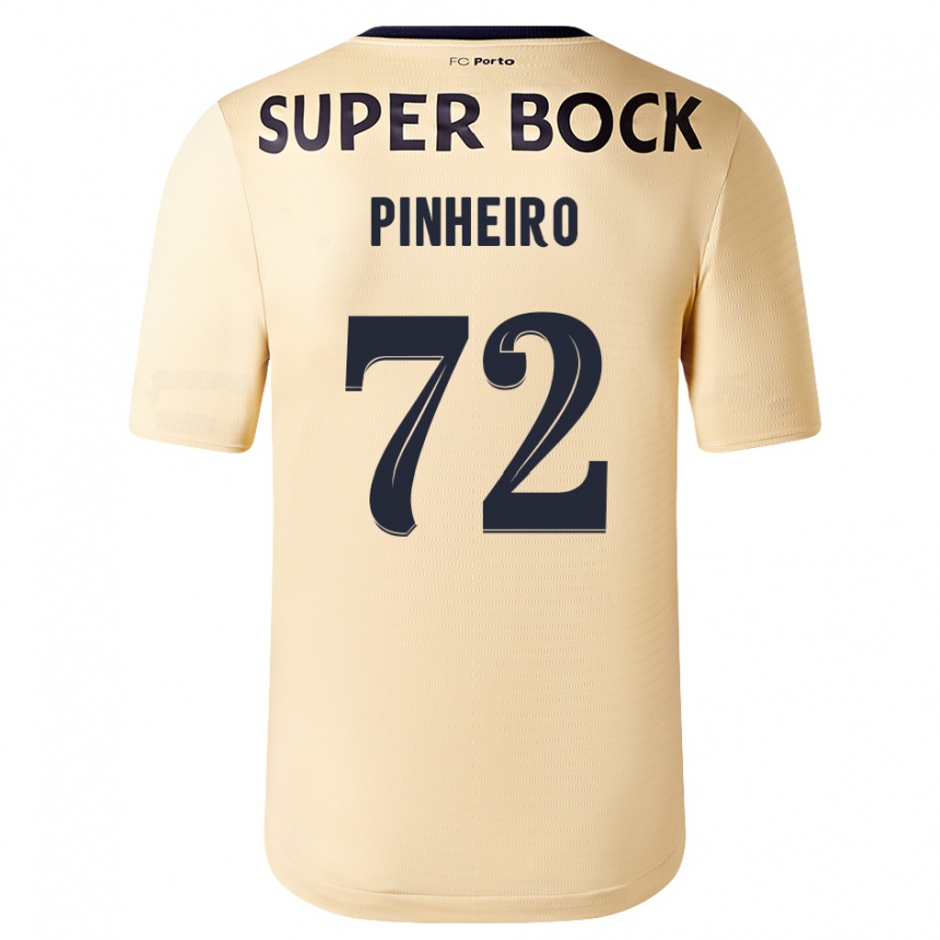 Men Football Rodrigo Pinheiro #72 Beige-Golden Away Jersey 2023/24 T-Shirt