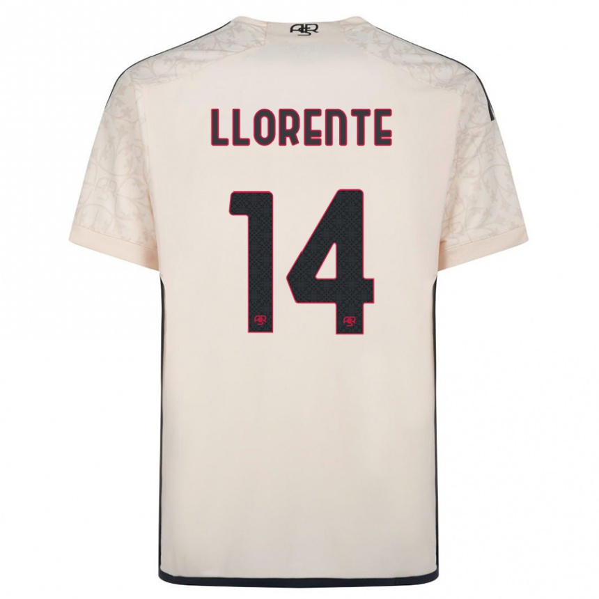 Men Football Diego Llorente #14 Off-White Away Jersey 2023/24 T-Shirt