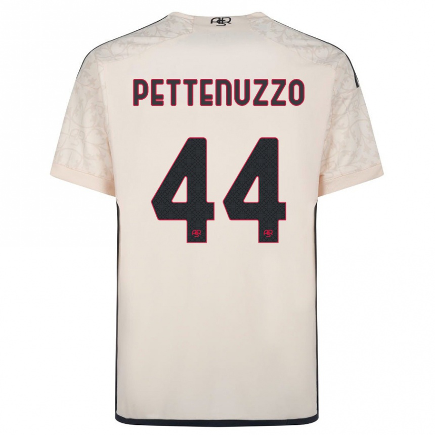 Men Football Tecla Pettenuzzo #44 Off-White Away Jersey 2023/24 T-Shirt