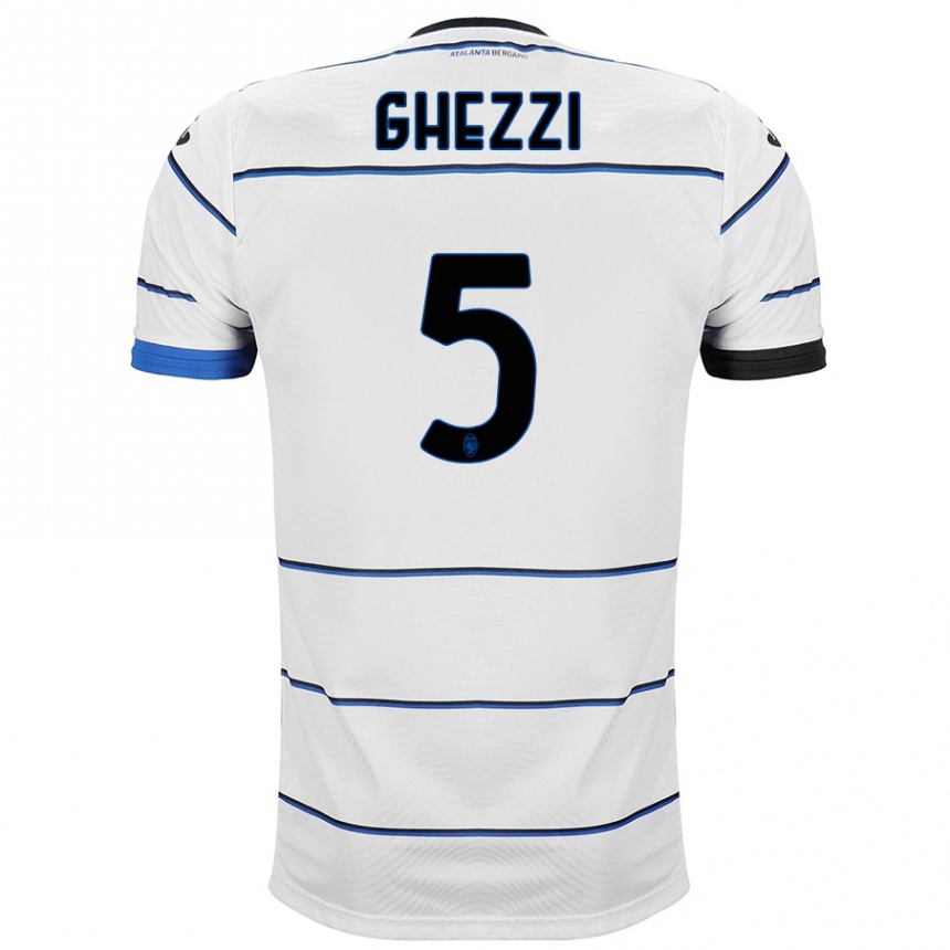 Men Football Samuele Ghezzi #5 White Away Jersey 2023/24 T-Shirt