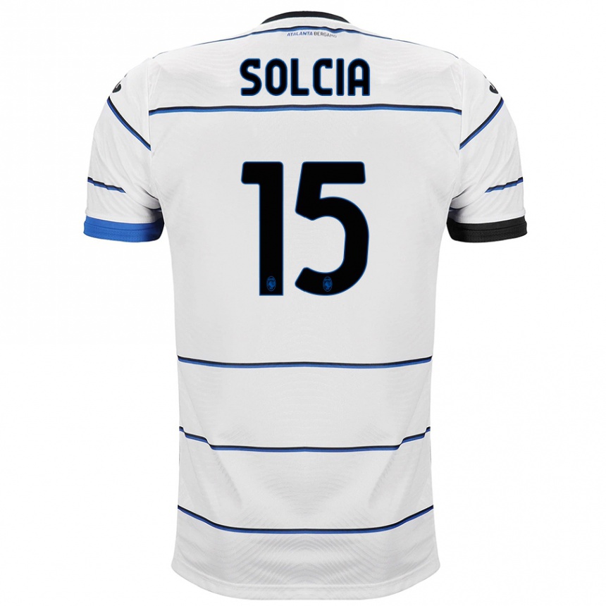 Men Football Daniele Solcia #15 White Away Jersey 2023/24 T-Shirt