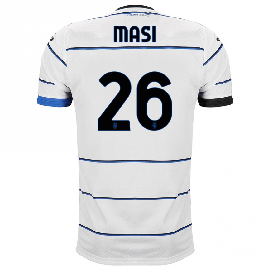 Men Football Alberto Masi #26 White Away Jersey 2023/24 T-Shirt