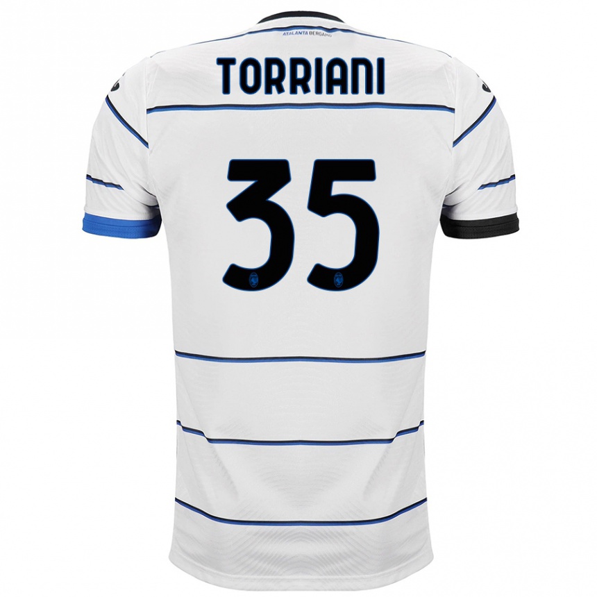 Men Football Andrea Torriani #35 White Away Jersey 2023/24 T-Shirt