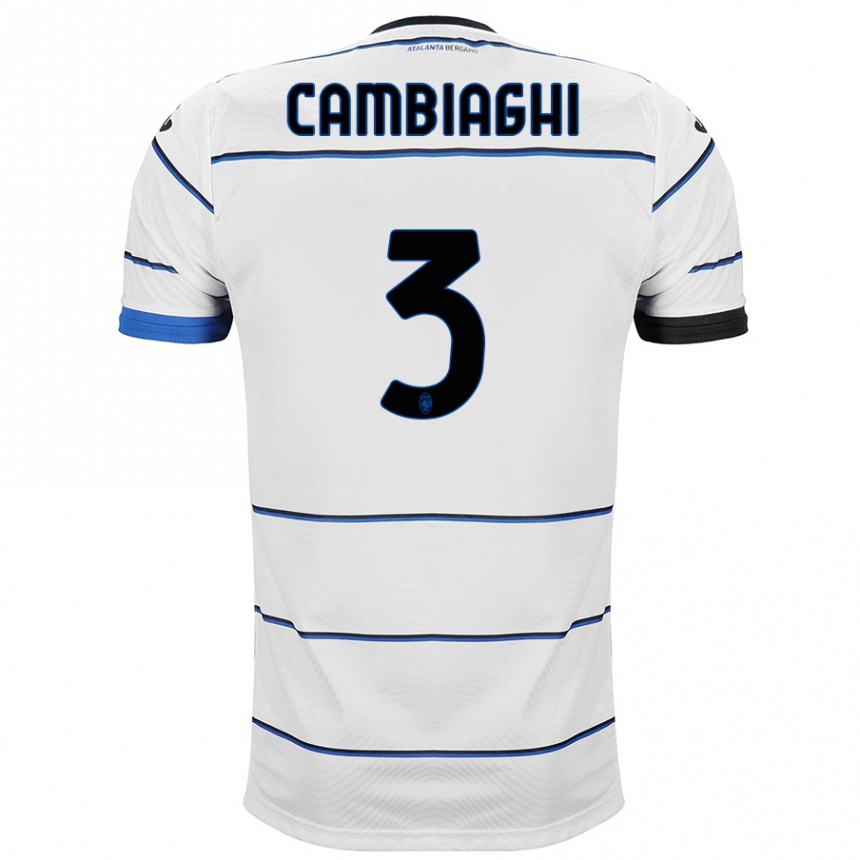 Men Football Michela Cambiaghi #3 White Away Jersey 2023/24 T-Shirt