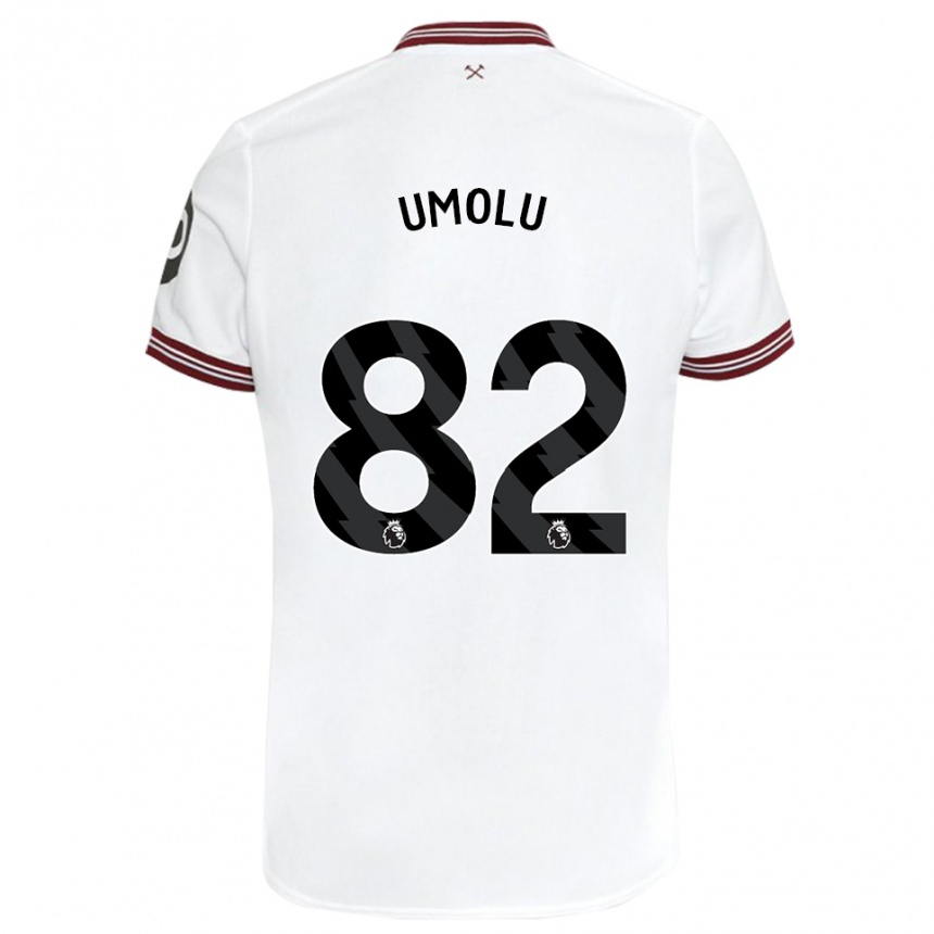 Women Football Jemiah Umolu #82 White Away Jersey 2023/24 T-Shirt