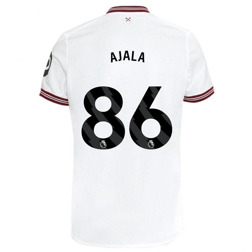 Women Football Joshua Ajala #86 White Away Jersey 2023/24 T-Shirt