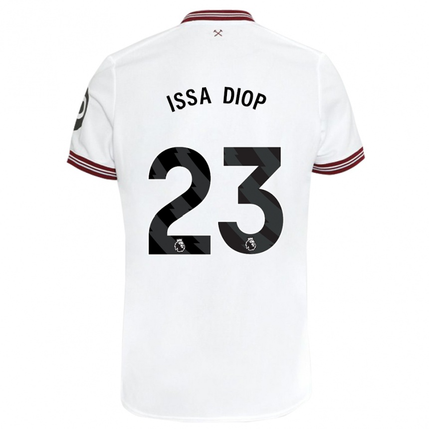 Women Football Issa Diop #23 White Away Jersey 2023/24 T-Shirt