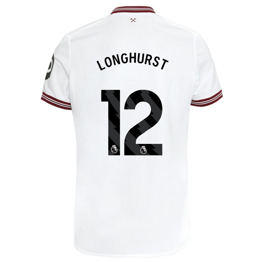 Women Football Kate Longhurst #12 White Away Jersey 2023/24 T-Shirt