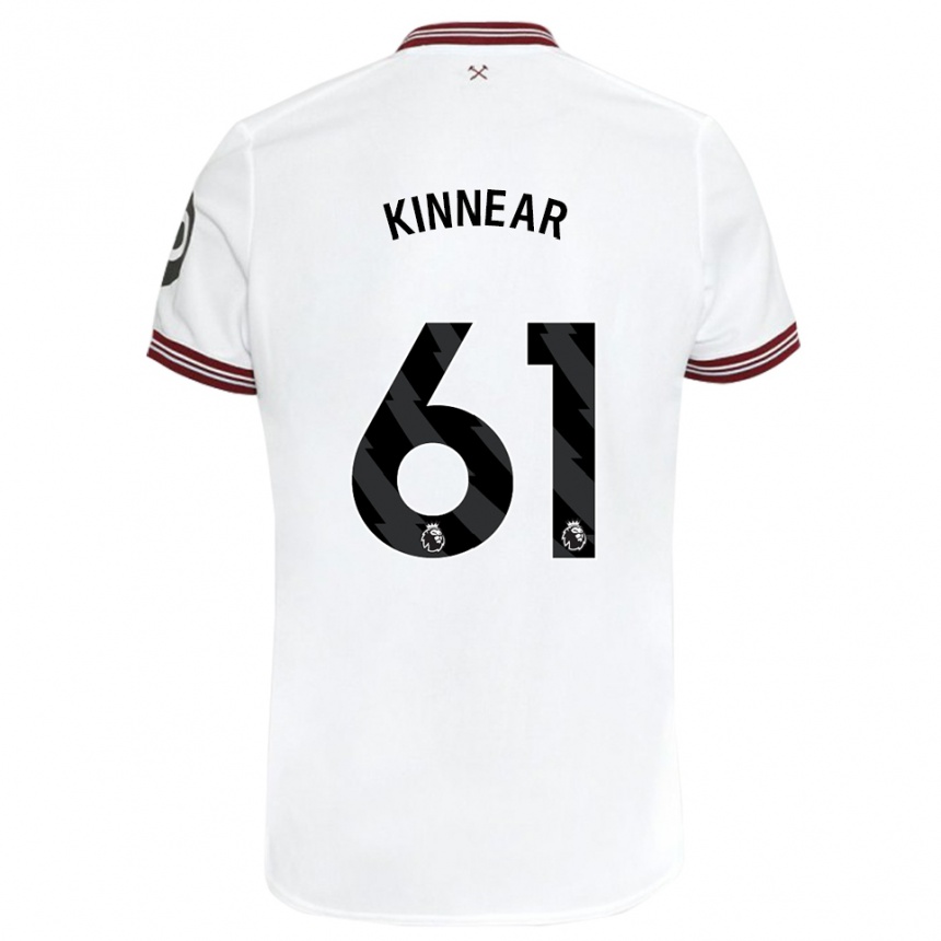 Women Football Brian Kinnear #61 White Away Jersey 2023/24 T-Shirt