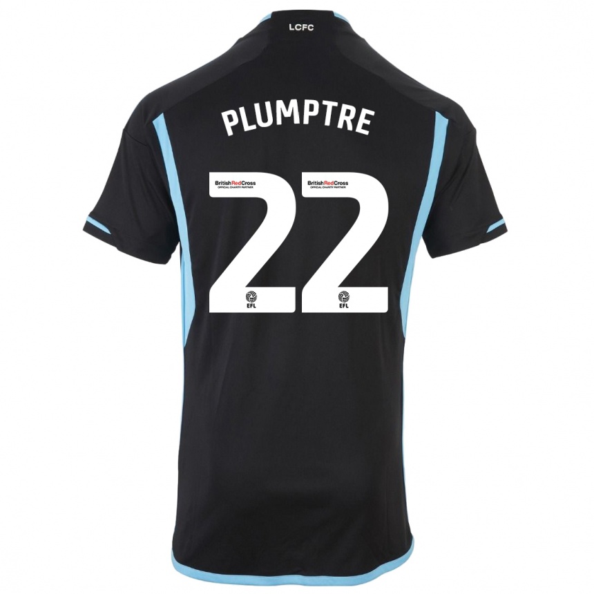 Women Football Ashleigh Plumptre #22 Black Away Jersey 2023/24 T-Shirt