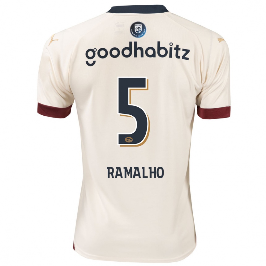 Women Football André Ramalho #5 Off-White Away Jersey 2023/24 T-Shirt