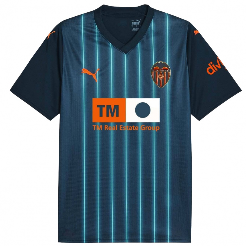 Women Football Yellu Santiago #8 Marine Blue Away Jersey 2023/24 T-Shirt