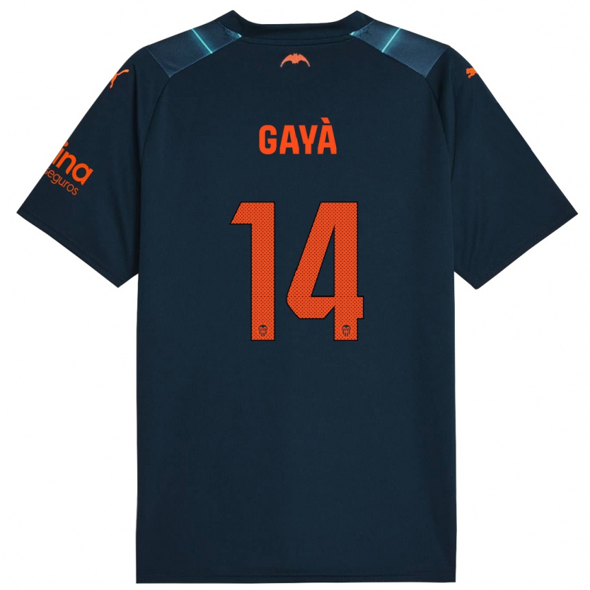 Women Football José Gayà #14 Marine Blue Away Jersey 2023/24 T-Shirt