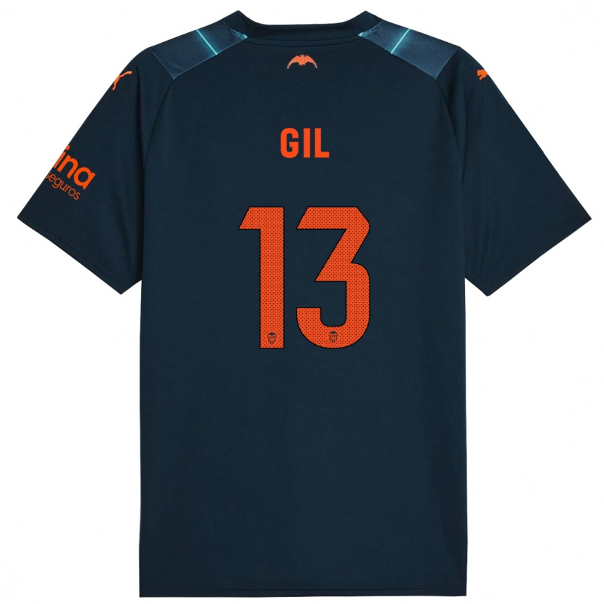 Women Football Noelia Gil #13 Marine Blue Away Jersey 2023/24 T-Shirt