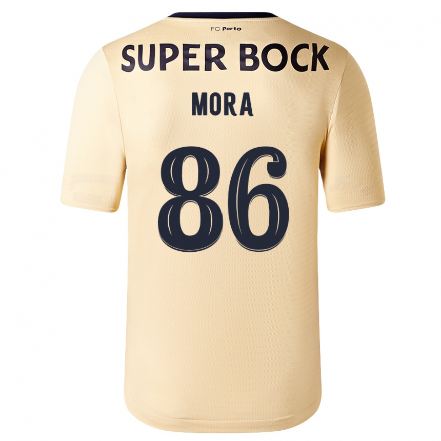 Women Football Rodrigo Mora #86 Beige-Golden Away Jersey 2023/24 T-Shirt