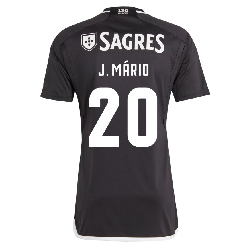 Women Football João Mário #20 Black Away Jersey 2023/24 T-Shirt