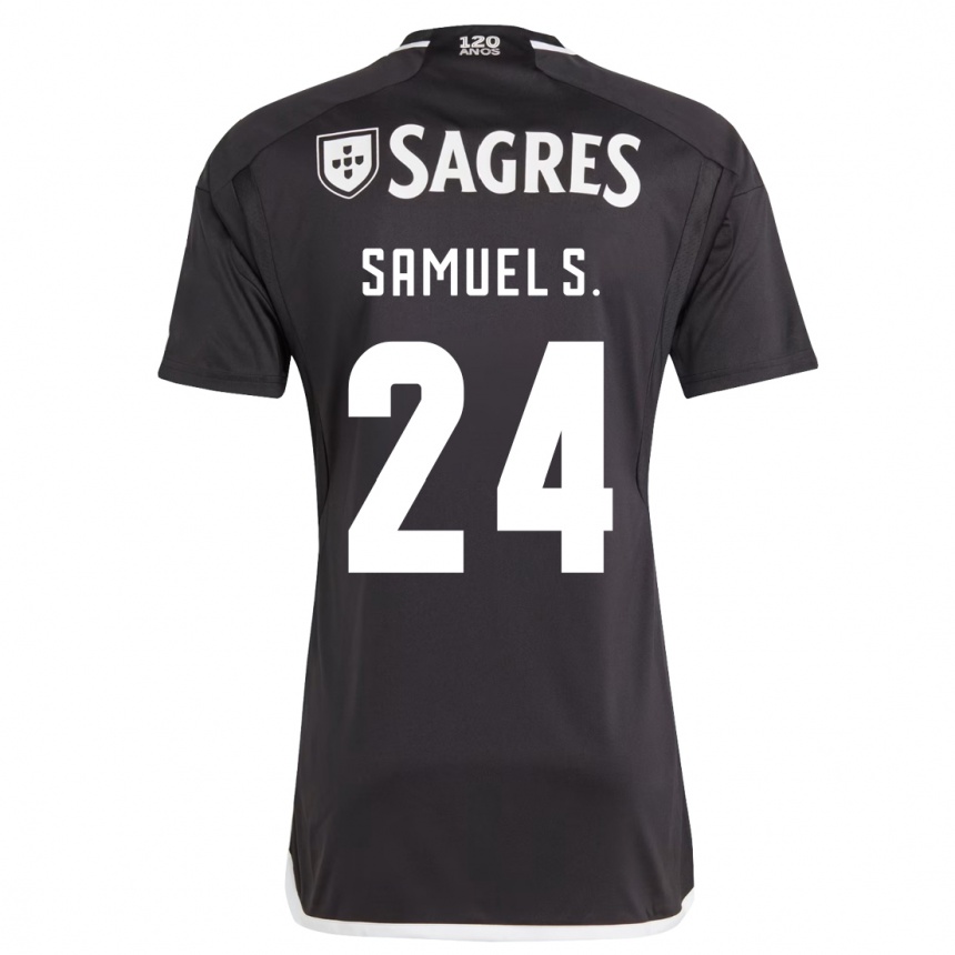 Women Football Samuel Soares #24 Black Away Jersey 2023/24 T-Shirt