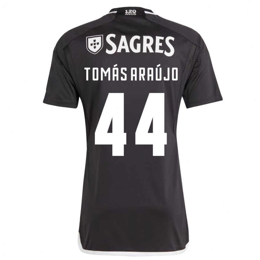 Women Football Tomás Araújo #44 Black Away Jersey 2023/24 T-Shirt