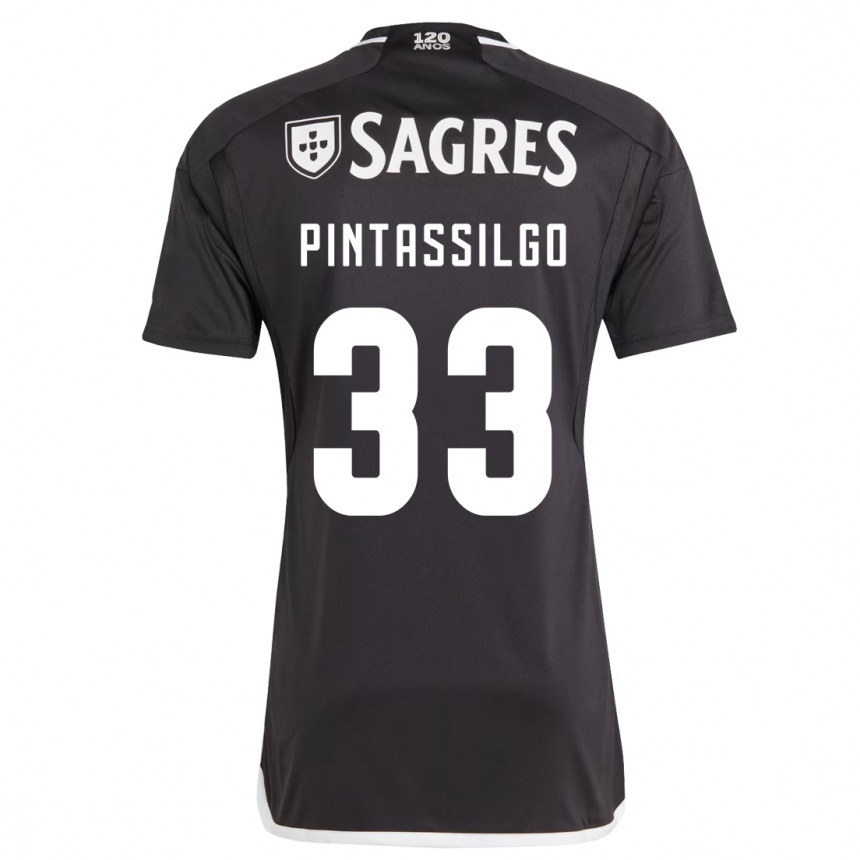 Women Football Lara Pintassilgo #33 Black Away Jersey 2023/24 T-Shirt