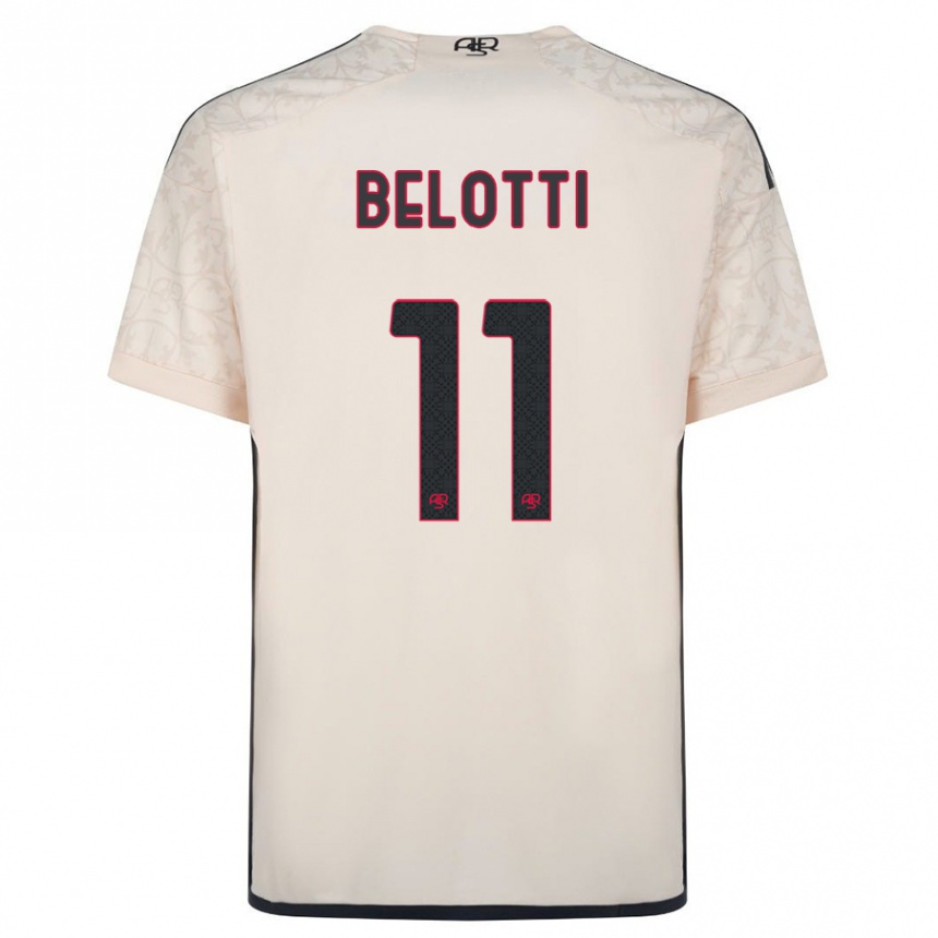 Women Football Andrea Belotti #11 Off-White Away Jersey 2023/24 T-Shirt