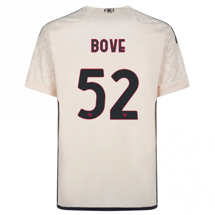 Women Football Edoardo Bove #52 Off-White Away Jersey 2023/24 T-Shirt