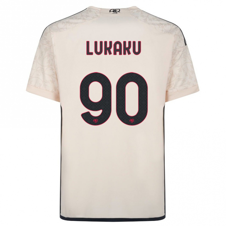 Women Football Romelu Lukaku #90 Off-White Away Jersey 2023/24 T-Shirt