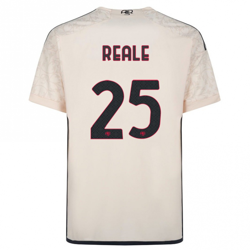 Women Football Filippo Reale #25 Off-White Away Jersey 2023/24 T-Shirt