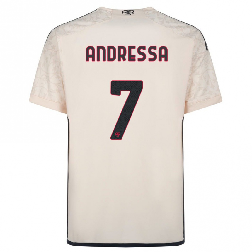 Women Football Andressa #7 Off-White Away Jersey 2023/24 T-Shirt