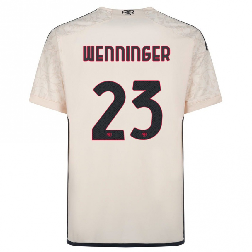 Women Football Carina Wenninger #23 Off-White Away Jersey 2023/24 T-Shirt