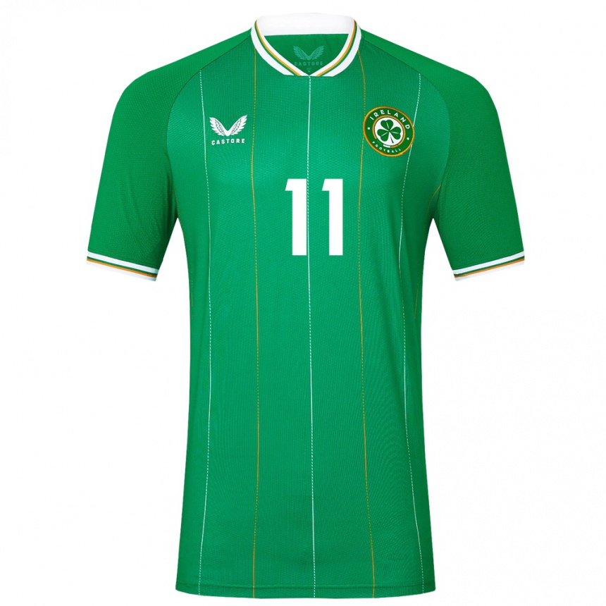 Kids Football Ireland Kevin Zefi #11 Green Home Jersey 24-26 T-Shirt