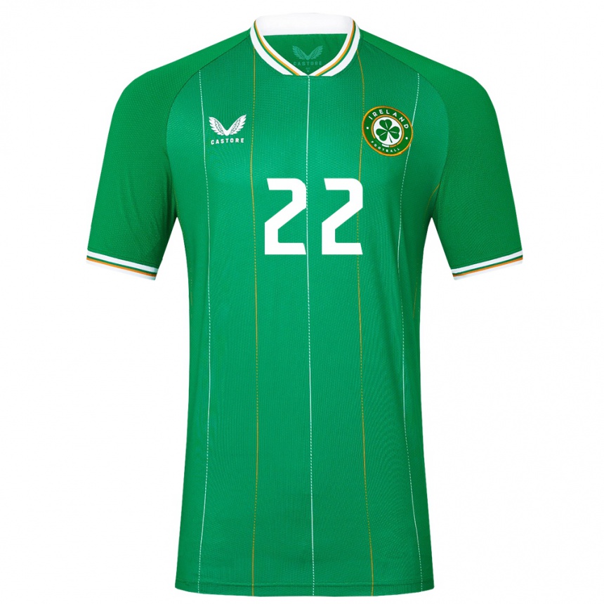 Kids Football Ireland Connor O'riordan #22 Green Home Jersey 24-26 T-Shirt