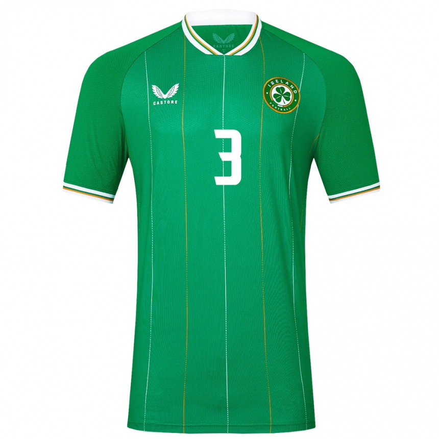 Kids Football Ireland Chloe Mustaki #3 Green Home Jersey 24-26 T-Shirt