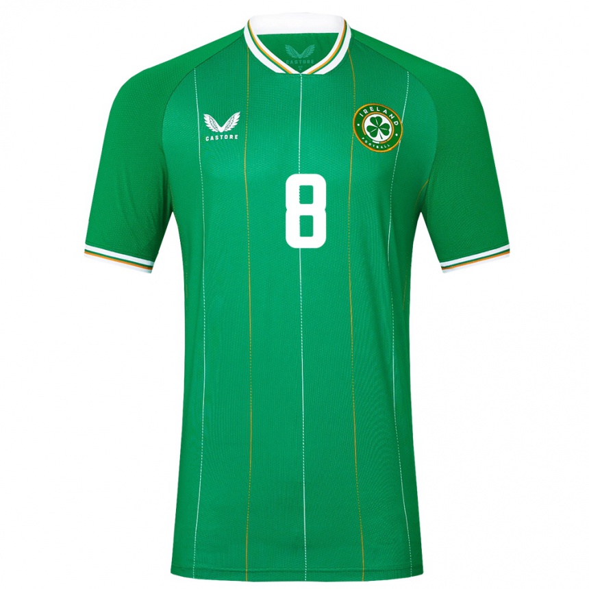 Kids Football Ireland Roma Mclaughlin #8 Green Home Jersey 24-26 T-Shirt