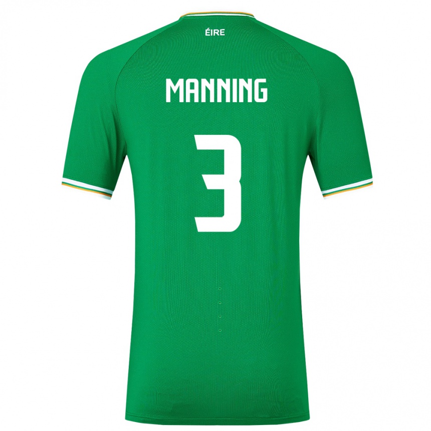 Kids Football Ireland Ryan Manning #3 Green Home Jersey 24-26 T-Shirt