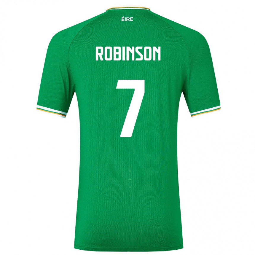 Kids Football Ireland Callum Robinson #7 Green Home Jersey 24-26 T-Shirt