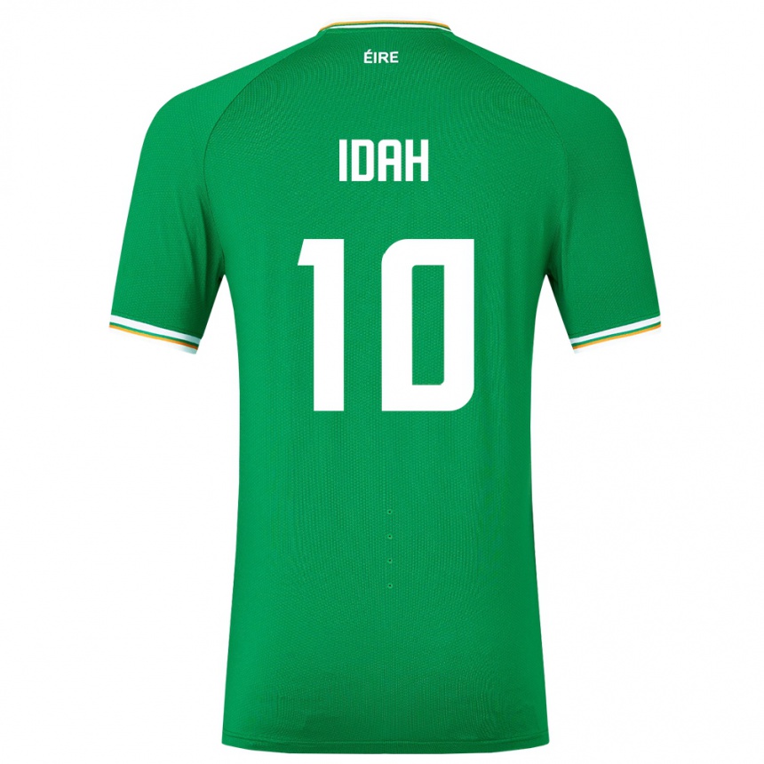 Kids Football Ireland Adam Idah #10 Green Home Jersey 24-26 T-Shirt