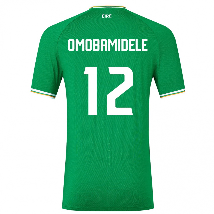 Kids Football Ireland Andrew Omobamidele #12 Green Home Jersey 24-26 T-Shirt