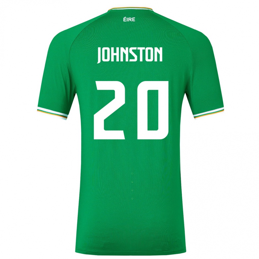 Kids Football Ireland Mikey Johnston #20 Green Home Jersey 24-26 T-Shirt