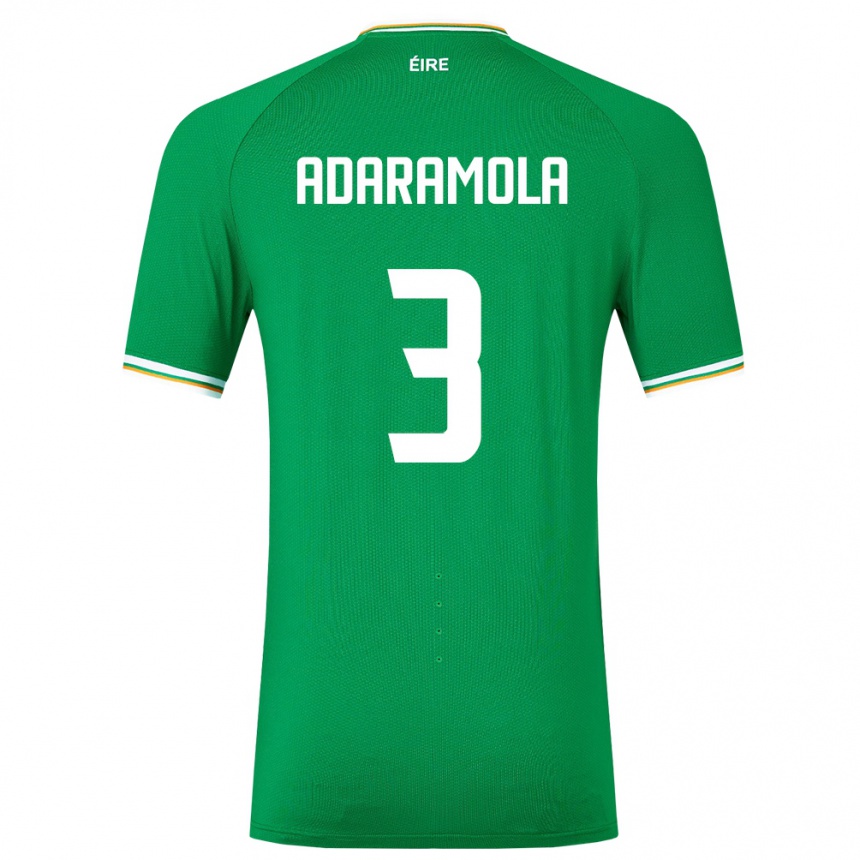 Kids Football Ireland Tayo Adaramola #3 Green Home Jersey 24-26 T-Shirt