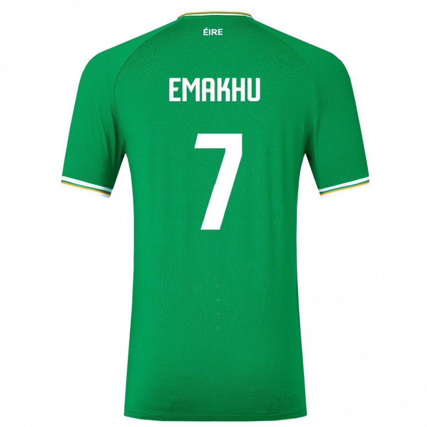 Kids Football Ireland Aidomo Emakhu #7 Green Home Jersey 24-26 T-Shirt