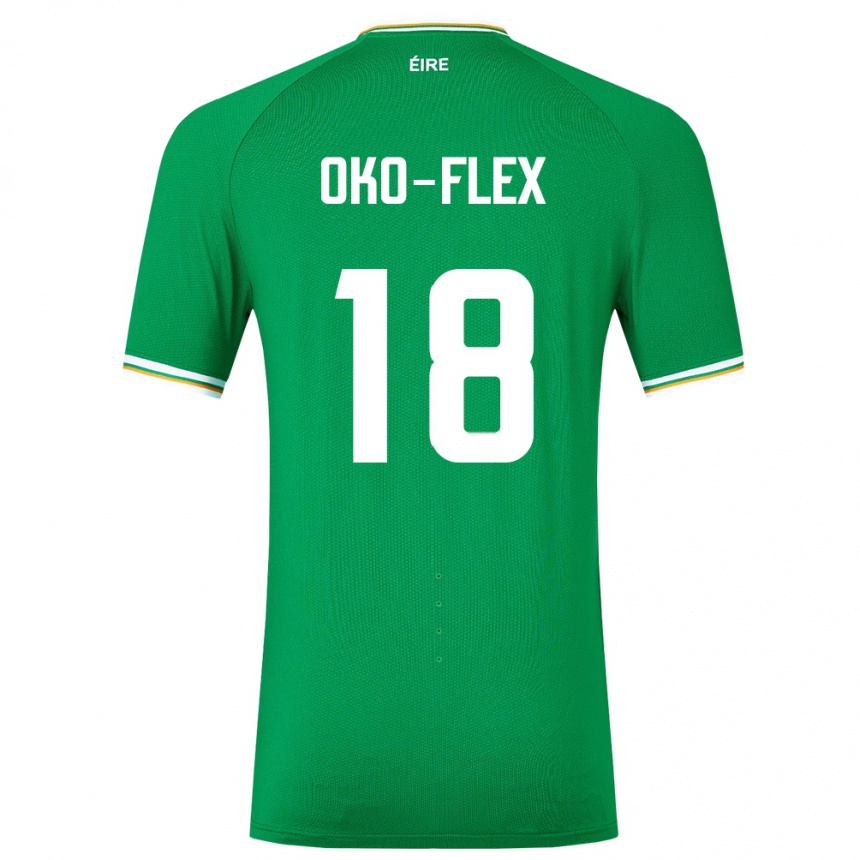 Kids Football Ireland Armstrong Oko-Flex #18 Green Home Jersey 24-26 T-Shirt